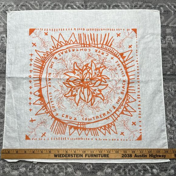 The Black Lillies Cruz Contreras Concert Merch Bandana Square Scarf Band - Picture 3 of 5